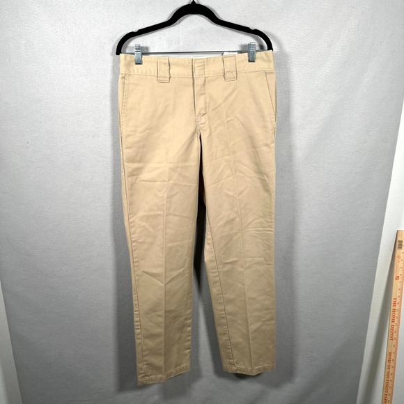 Dickies Other - Dickies Dress‎ Pants Mens 32x32 Beige Slash Pockets Slim Tapered Career Formal